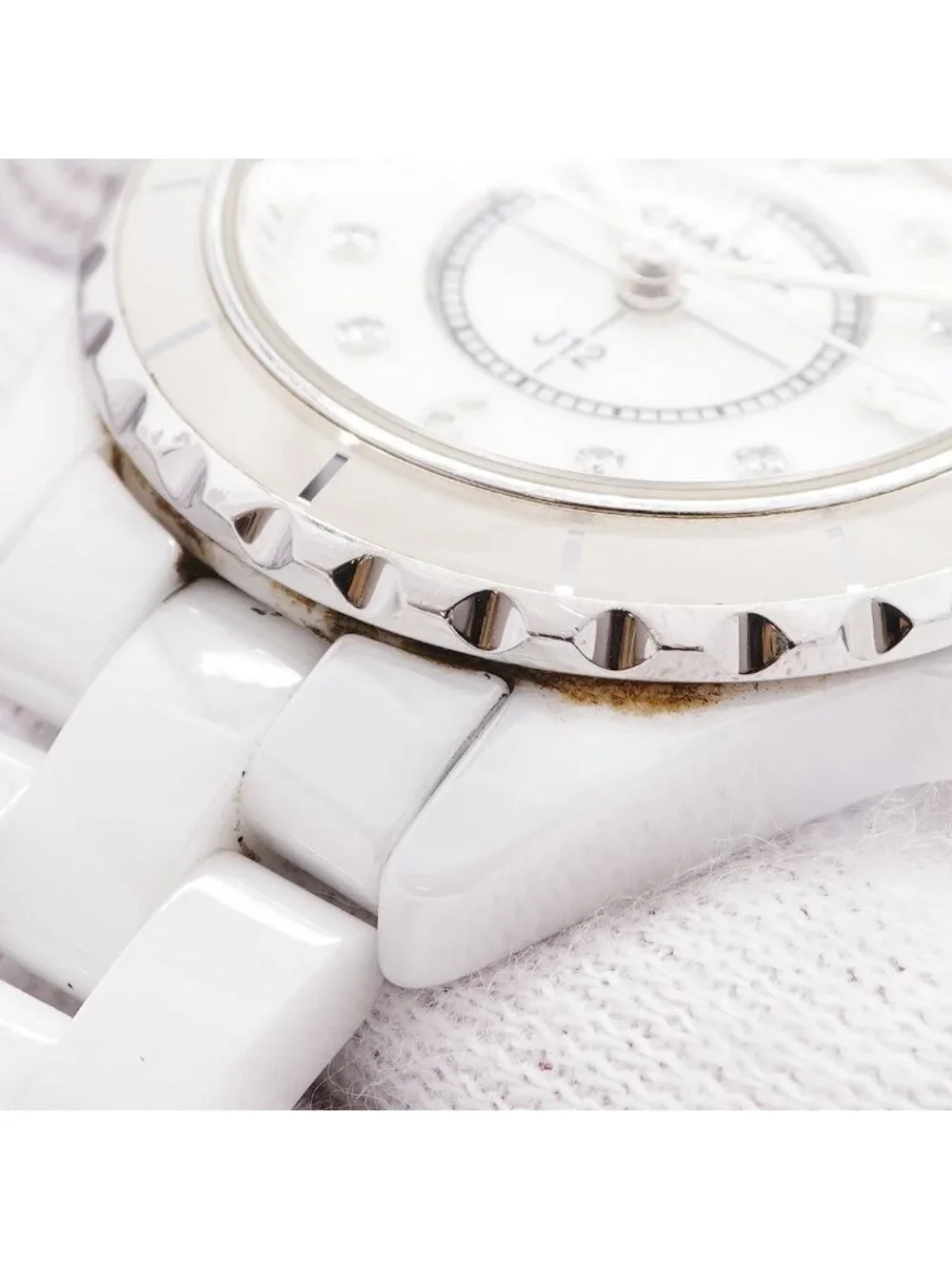 Chanel Diamond White Dial Watch